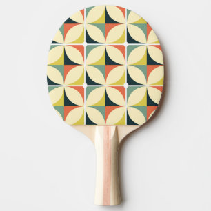 Raquette De Ping Pong Motif géométrique des années 70 rétro.