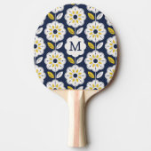 Raquette De Ping Pong Motif géométrique vintage (Devant)