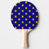 Raquette De Ping Pong Motif Gold Stars, Bleu Marine, Exclusive (Devant)