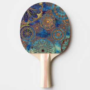 Raquette De Ping Pong Motif grunge d'art