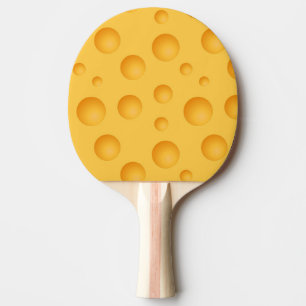 Raquette De Ping Pong Motif jaune de fromage
