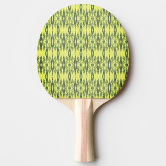 Raquette De Ping Pong Motif jaune et noir (Devant)