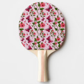 Raquette De Ping Pong Motif joli papillon Cerise, Fruit Kawaii brillant (Devant)