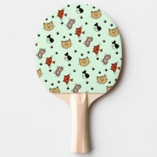 Raquette De Ping Pong Motif Kitty Cat