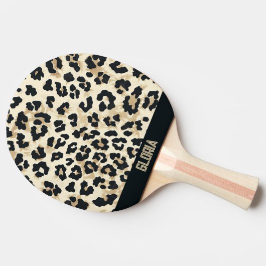 Raquette De Ping Pong Motif léopard (Côté)