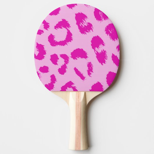 Raquette De Ping Pong Motif léopard rose chaud (Devant)