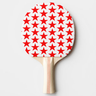 Raquette De Ping Pong Motif Little Red Stars