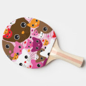 Raquette De Ping Pong motif mignon d'arrière - plan de chat de chaton (Côté)