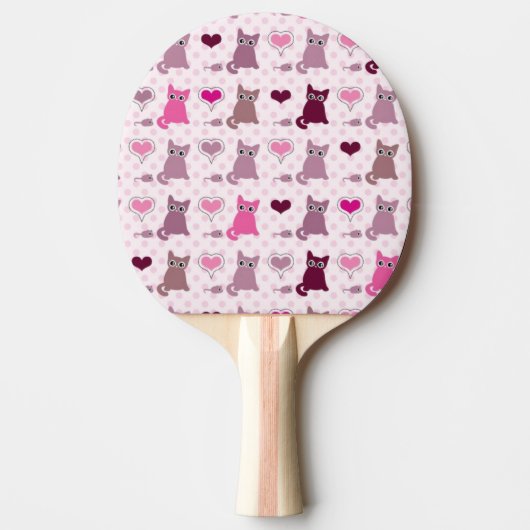 Raquette De Ping Pong Motif mignon de filles de chaton (Devant)