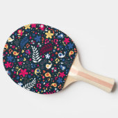 Raquette De Ping Pong motif mignon d'oiseaux et de fleurs (Côté)