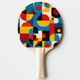 Raquette De Ping Pong Motif moderne géométrique dans le style Bauhaus