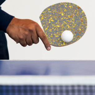 Raquette De Ping Pong Motif moderne Gold Terrazzo