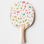 Raquette De Ping Pong motif moderne pastel terrazzo (Devant)