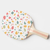 Raquette De Ping Pong motif moderne pastel terrazzo (Côté)