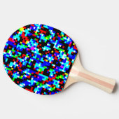 Raquette De Ping Pong Motif multicolore (Côté)
