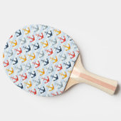 Raquette De Ping Pong Motif nautique avec des Ancres (Côté)