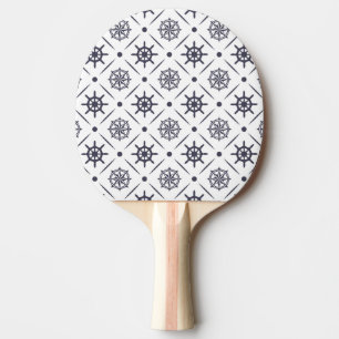 Raquette De Ping Pong Motif nautique avec volant et boussole