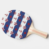 Raquette De Ping Pong Motif nautique de bannière étoilée (Côté)
