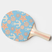 Raquette De Ping Pong Motif nautique Pastel (Côté)