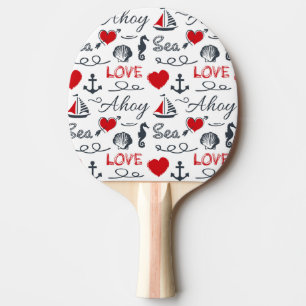 Raquette De Ping Pong Motif nautique sans voile