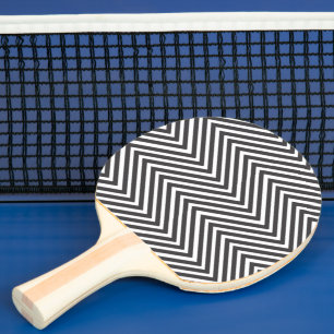 Raquette De Ping Pong Motif noir et blanc de Chevron