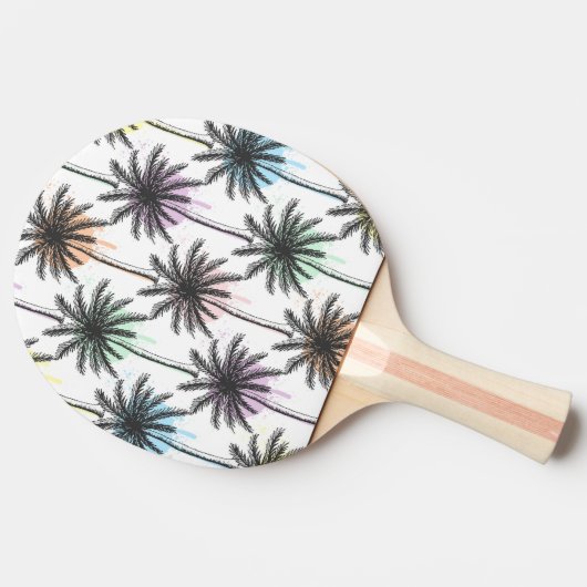 Raquette De Ping Pong Motif Paint Drop Palm Tree (Côté)