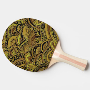 Raquette De Ping Pong Motif Peint À La Main Et Numériquement Art 15