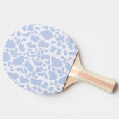 Raquette De Ping Pong Motif Poster de animal des points de vache bleu (Côté)