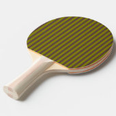 Raquette De Ping Pong Motif rayé en chocolat brun et vert olive (Devant Angle)