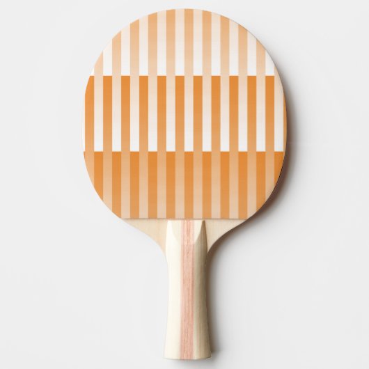 Raquette De Ping Pong Motif rayé orange et blanc (Devant)