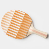 Raquette De Ping Pong Motif rayé orange et blanc (Côté)
