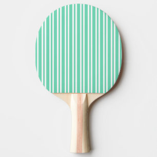 Raquette De Ping Pong Motif rayures blanches Aquamarine