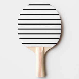 Raquette De Ping Pong Motif rayures blanches et noires