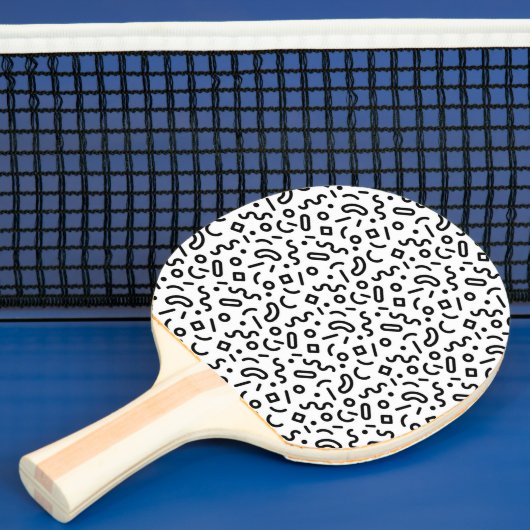 Raquette De Ping Pong Motif Retro Squiggle (Insitu)
