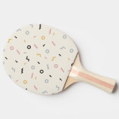 Raquette De Ping Pong Motif Retro Squiggle (Côté)