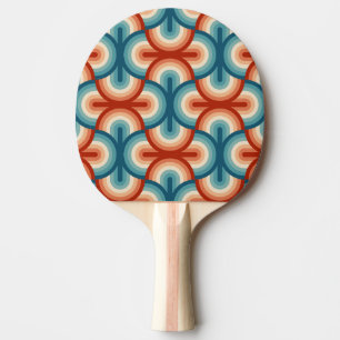 Raquette De Ping Pong Motif Retro Summer Rainbow Stripes