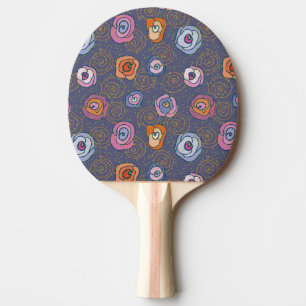Raquette De Ping Pong Motif rose de champ de résumé
