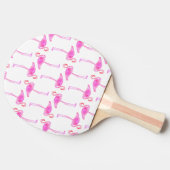 Raquette De Ping Pong Motif rose de Flamant rose (Côté)