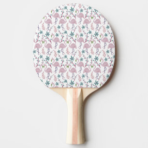 Raquette De Ping Pong Motif rose flamingo sans couture sur arrière - pla