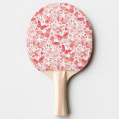 Raquette De Ping Pong Motif rose papillon aquarelle (Dos)
