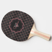 Raquette De Ping Pong Motif rose parties scintillant en or faux  quatref (Côté)