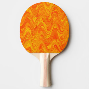 Raquette De Ping Pong Motif rouge orange marbling