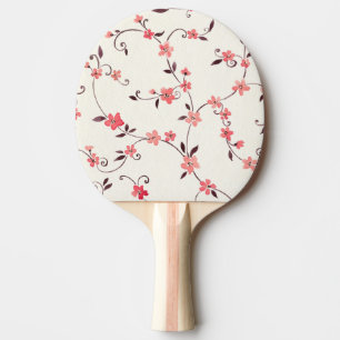 Raquette De Ping Pong Motif sans couture d'aquarelle avec le ressort