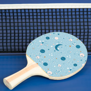 Raquette De Ping Pong Motif Sky & Space bleu