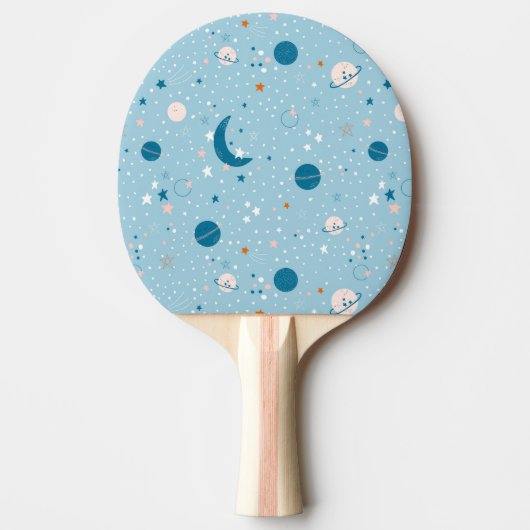 Raquette De Ping Pong Motif Sky & Space bleu (Devant)