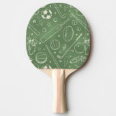 Raquette De Ping Pong Motif sportif vert (Devant)