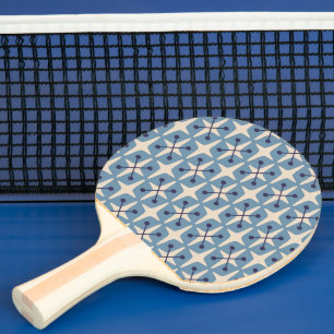 Raquette De Ping Pong Motif Starburst moderne du milieu du siècle