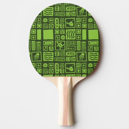 Raquette De Ping Pong Motif Tiki (Devant)