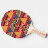 Raquette De Ping Pong Motif triangle coloré panafricain personnalisé (Côté)