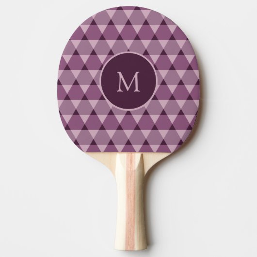 Raquette De Ping Pong Motif Triangles (Devant)